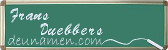 Frans Duebbers Visitenkarte